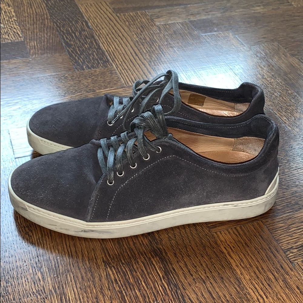 Rag & Bone Mens Grey Suede Kent Sneaker